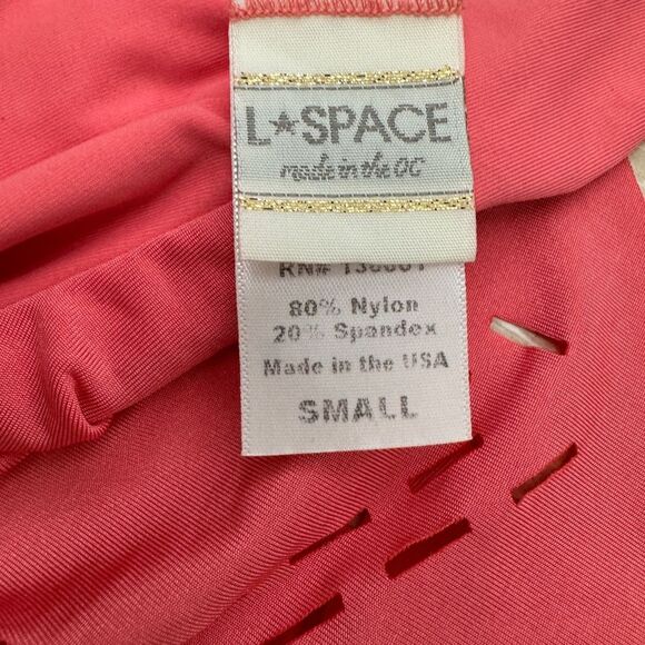 L*Space Flutter Bye Bandeau Bikini Top Orange Size Small - Picture 3 of 5